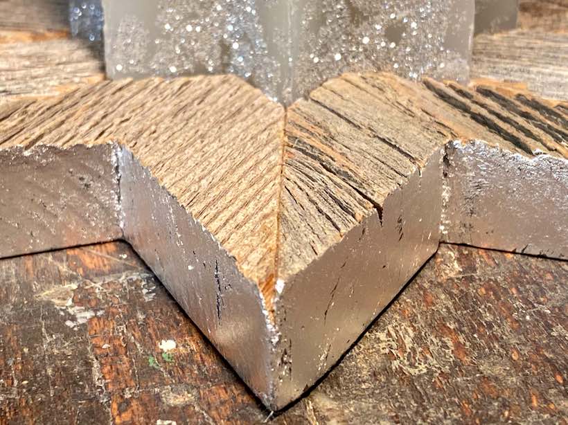 Bilderrahmen mit drehbarem Bild auf Robinien-Holz